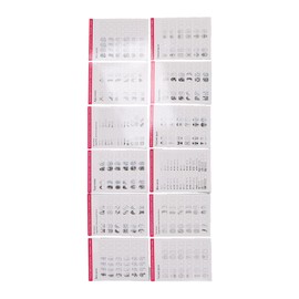 Nail Training Mat, Nail Art Practice Sheet 12 Washable Modes for Nail Art Beginners