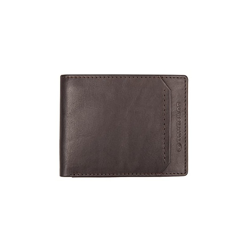 Tom Tailor Sam Men's Wallet Small Landscape Format Small, dunkelbraun,