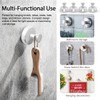 Eyech 4Pcs Suction Cup Hooks for Inside Shower, Stainless Steel