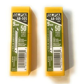 O L F A OLFA 9282 AB-50S 9mm Stainless Steel Snap-Off Blade, 50-Pack (2PACK), packaging may vary