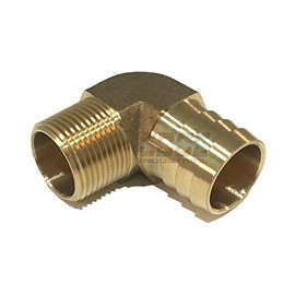 EDGE INDUSTRIAL 1" Hose ID to 3/4" Male NPT MNPT 90 Degree Brass Elbow Fitting Fuel/AIR/Water/Oil/Gas/WOG (Qty 01)