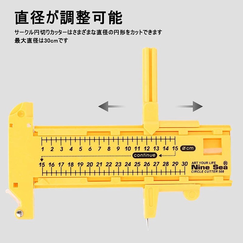 Gifleey Compass Circle Cutter Rotary Compass Cutter Circular Cutting Cutter