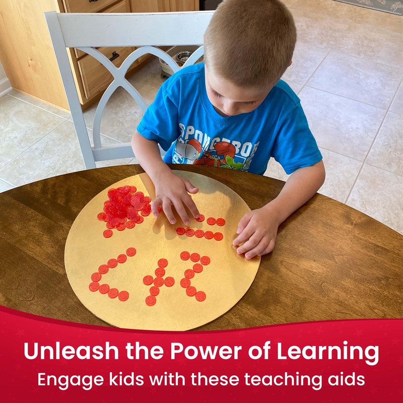 MR CHIPS Bingo Chips 3/4" Size 100 Counting in Red