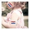 Womaha 30 Sheets Paraguay Flag Temporary Tattoos for Kids Adults