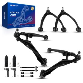 KAX Front Lower Control Arm w/Ball Joint & Sway Bars & Outer Tie Rods Suspension Kit for 2014-2019 Ni-ssan Rogue 2017-2019 Rogue Sport Qashqai K623110 K623111 6pcs