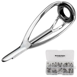 THKFISH Rod Tip Repair Kit 50pcs Rod Tips Fishing Rod Tips Replacement Kit Pole Tip Repair Kit with Box 10 Sizes