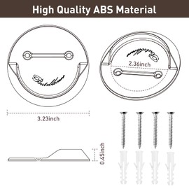 Adhesive Curtain Rod Holder -Screwless, Nail Free Shower Rod Holders for Wall - Clear Closet Rod Holders, Curtain Rod Brackets No Drilling - Upgraded 2 Pieces, Rod Not Included.