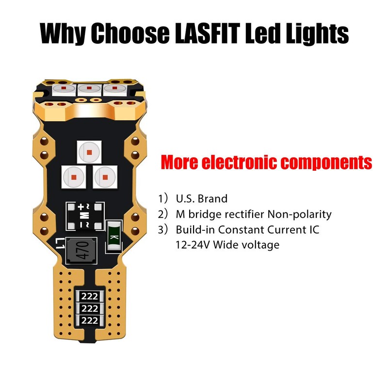 LASFIT 921 912 LED Bulbs Backup Reverse Light Cargo Light