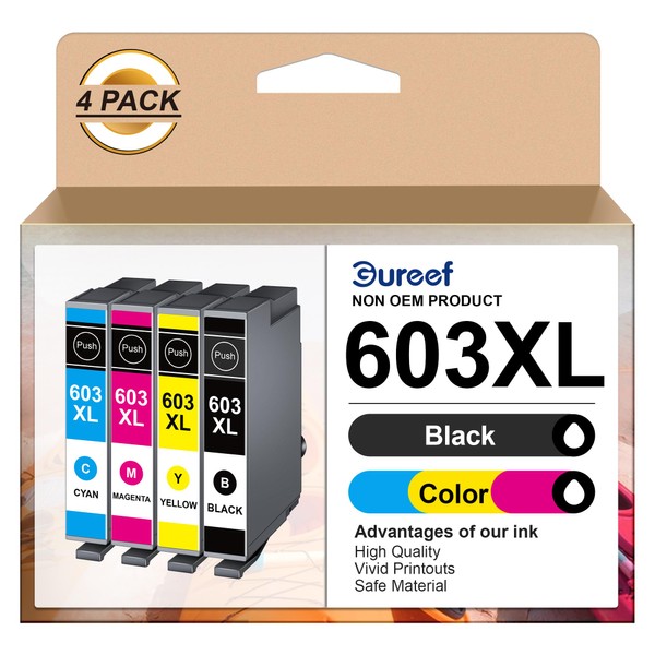 Gureef 603XL Ink Cartridges for Epson 603 Ink Cartridges Multipack