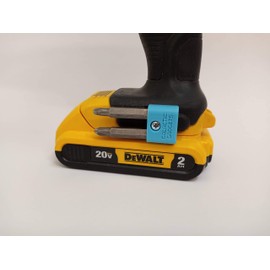 MAGNETIC Bit Holder for DEWALT 20V Drill/Driver, Side Mounted, Strong Magnets, Low Profile Design - Galactic Gadgets (Blue)
