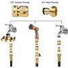 Hydrogarden Garden Hose Quick Connect, 3/4 inch Solid Brass No-Leak