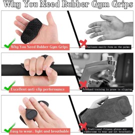 DORGKIRA Puños de Entrenamiento Antideslizantes,Guantes de Goma ergonómicos, Accesorios de Apoyo,Guantes para Hombres Y Mujeres Ideales para Gimnasio,Entrenamient o,Levantamiento,Negro