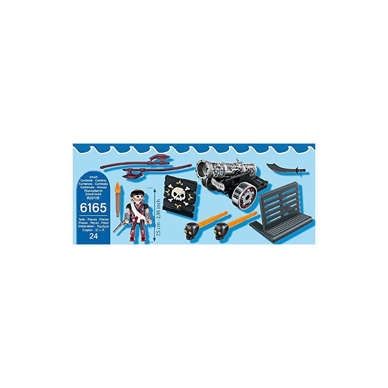 PLAYMOBIL 6165 Schwarze AppKanone mit Seeräuber