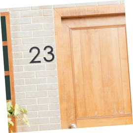 Operitacx 10 Stück digitale Hausnummer Tür Hausnummern groß 0-9 Türnummern Hausnummernzeichen 3D-Mailbox-Nummern aufkleber selbstklebende Hausnummer moderne Adressnummern ABS-Harz Schwarz