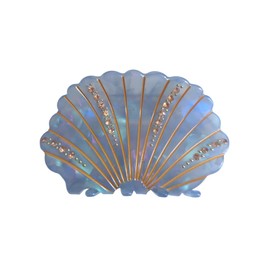 Novelty Sea Shell Hair Clips,Cute Acetate Claw Clip for Women,Fashion Hair Clip,Blue