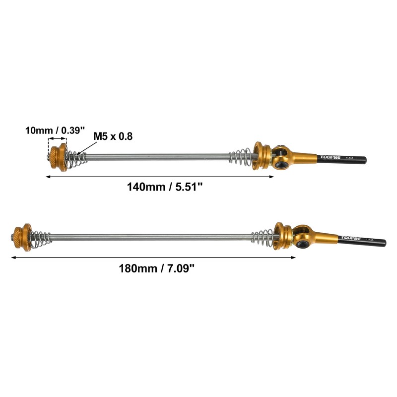 X AUTOHAUX 1 Pair Bicycle Quick Release Axle Skewer Lever
