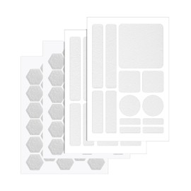 4pcs Phone Grip Tape, Anti-Slip Cellphone Grip Decals Transparent Mouse Adhesive Stickers Patches Waterproof Pre-Cut Phone Strips for Smooth Laptop Camera Cup Game Controller