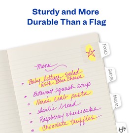 Avery Mini Ultra Tabs, 1" x 1.5", 2-Side Writable, White, 40 Repositionable Tabs (74788)