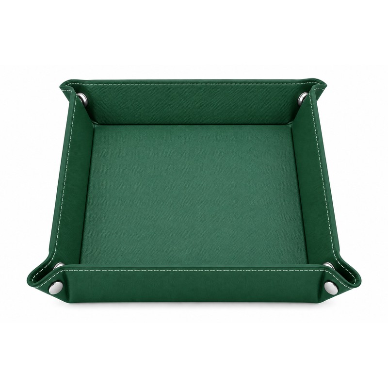 Folding PU Leather Valet Tray for Daily Essentials – Collapsible
