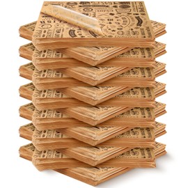 Outus 2400 Pcs 12 x 12 In Deli Wax Paper Sheets Grease Resistant Tray Basket Liners Newsprint Paper Water and Grease Proof Sandwich Wrapping Paper Square Hot Dog Wrappers for Baking (Brown)
