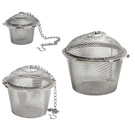 MDEOOSKY 3Pcs Stainless Steel Jewelry Cleaner Baskets, 1.7" 2.5" 3.5" Basket Cleaning Small Holder with Hook, for Ultrasonic Parts Cleaner Jewelry Steam Cleaner
