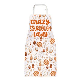 WSNANG Sourdough Maker Gift Sourdough Starter Apron Sourdough Baker Apron Bread Baking Apron Sourdough Mama Gift (CA Sourdough Lady Apron1)