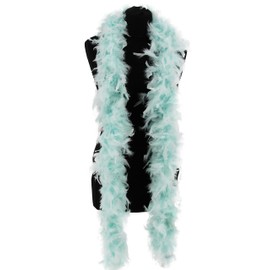 Luxury ICY Blue Turquoise Feather Boa - 80g - 180cm