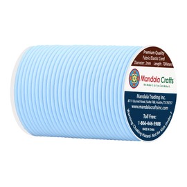Mandala Crafts 2mm Light Blue Elastic Cord for Jewelry Making - 76 Yds Stretchy Cord Round Elastic Strings for Bracelets Making String - Stretchy String for Crafts Beading