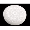 Selenite Charging Plate with Zodiac Sign "Astrology" Engraving Diameter 10.5