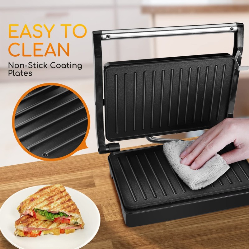 Panini Press Sandwich Maker, Aigostar 1000W Sandwich Press Grill with