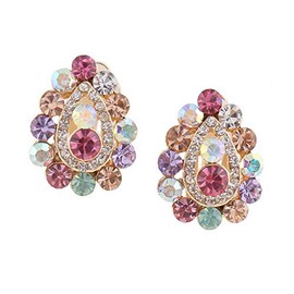 Idin Jewellery - Dainty Crystal Teardrop Clip On Earrings