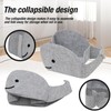 Aynaxcol Storage Basket Felt Storage Bin Whale Shaped Collapsible &