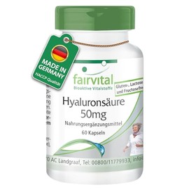 Hyaluronic Acid 50 mg - Vegan - 60 Capsules