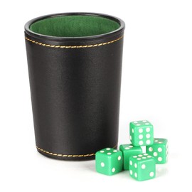 Dice Shaker | Stable Sturdy Felt Dice Cup Quiet | Gambling Game with 5 Dices for Liars Dice Game Family Gatherings Bar Entertainment