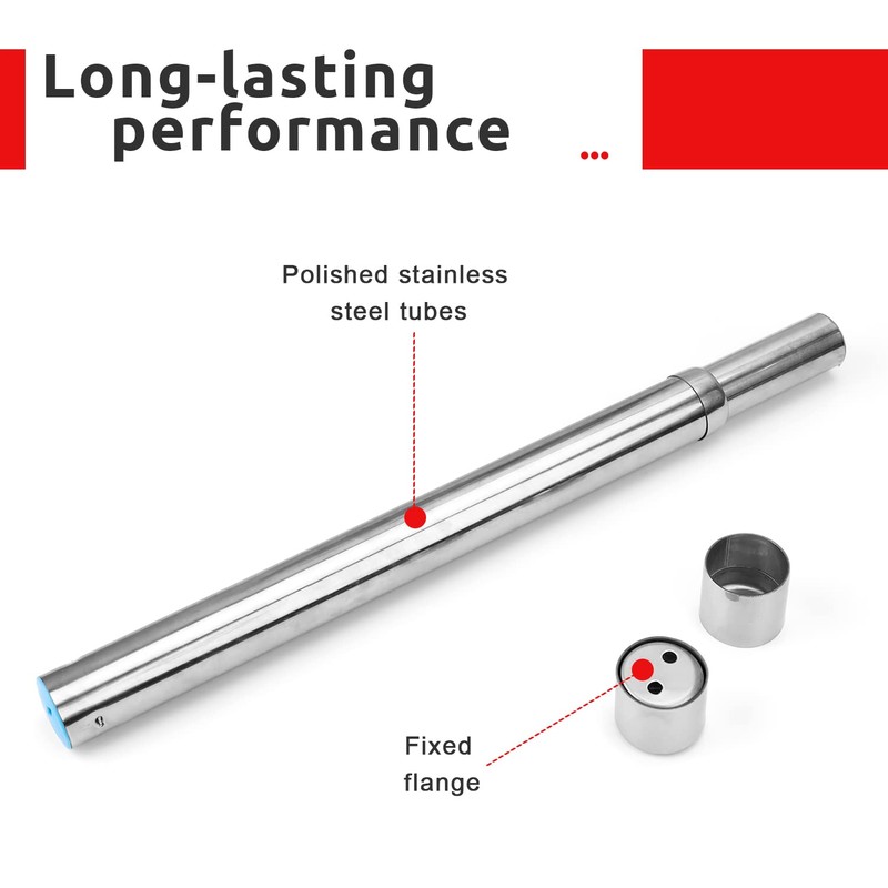 31-51 cm Clothes Rail Made of Stainless Steel, GEBAUM Retractable