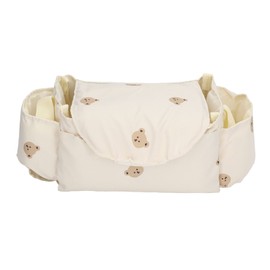 Baby Stroller Bag Stylish Portable Multipurpose Large Capacity Multiple Compartments Infant Stroller Travel Bag Beige