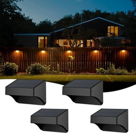 ZCXLIGHT Solar Fence Lights Outdoor,Fence Solar Lights Outdoor Waterproof Led IP65 with10 Fixed Colors ＆ RGB Color Changing for Wall Backyard Step Railing Patio Pool Porchaily&Holiday Decorations (4)