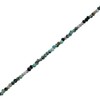 Silvershake 2MM Petite Compressed Turquoise Gemstone Bead 925 Sterling Silver