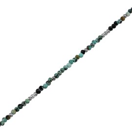 Silvershake 2MM Petite Compressed Turquoise Gemstone Bead 925 Sterling Silver Minimalist 9.5 to 10.5 Inch Adjustable Anklet Jewelry for Women Size 9.5