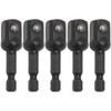 Murtenze 5PCS 1/2 Impact Socket Adapter Kit, Black Socket Adapter
