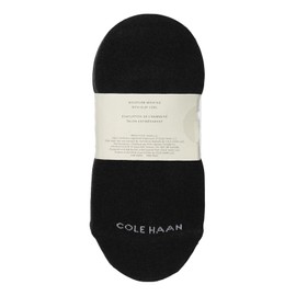Cole Haan No Show Liner Socks with Heel Grip - 10 Pairs - Size 4 to 10 (Black)
