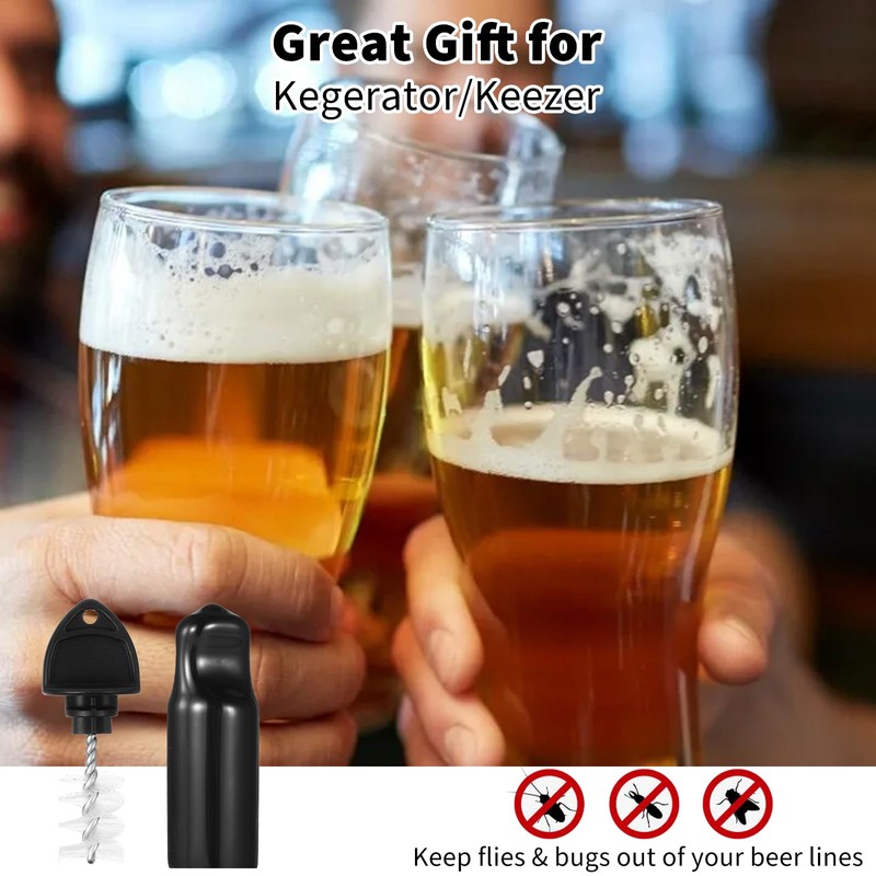 Tyqour 14 Pack Draft Beer Tap Plugs with Keg Cleaning
