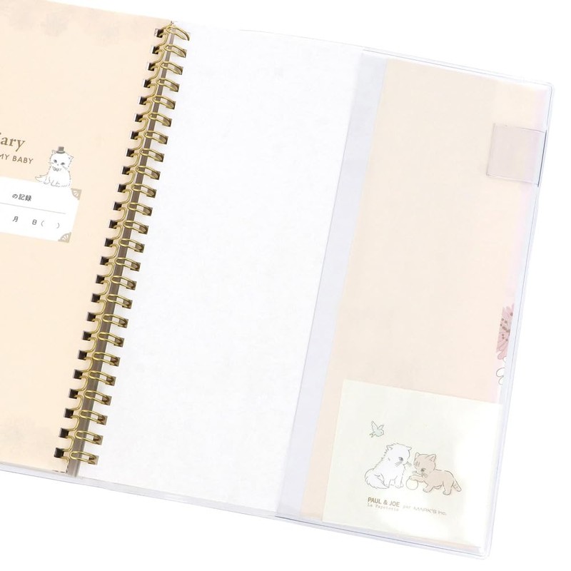 Baby Diary A5 PAJ-BDR01-WH Paul & Joe La Papetry Marks