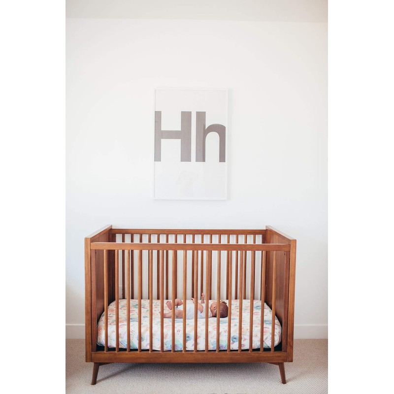 Copper Pearl Premium Fitted Knit Crib Sheet/Toddler Sheet"Bloom"