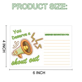 Positive Shout Out Cards 4×6 Inch Encouragement Card Office Staff Appreciation and Recognition Reward Cards For School or Work Bulletin Board(100 Pack)