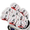 Craftsman Golf Red Bomb White Iron Head Cover Set Magnetic