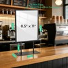 Tabletop Metal Sign Holder, 8.5"x11" Stainless Steel Double Sided T
