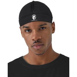 Black Men's Wave Cap - Adjustable 360 Training Cap with Comfort Fit