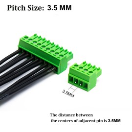XUGERIP 10 PCS 6 Pin 3.5mm Pitch PCB Screw Terminal Block Connector, Male Plug for 28-16AWG,Pluggable Quick Connector-6 Pole