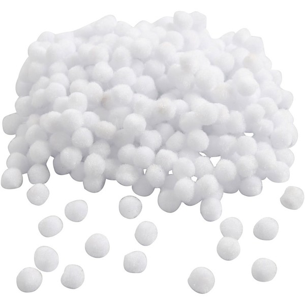 Creativ 100263 Pom Poms, Diameter - 10mm, White, 450 pcs